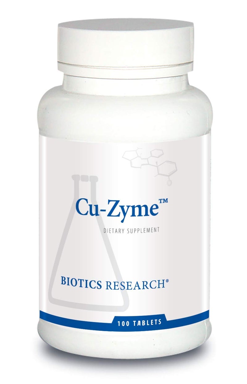 Biotics Research CuZyme Essential Mineral Supplement Energy Metabolism Iron Absorption Healthy Bones Immune Function 100 Tablets